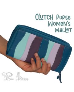 Women's Wallets | Double Zip Around | Luxury Leather Wallets | Designer Colourful wallet | Clutch Purse