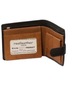 mens wallet with coin pocket real leather,
